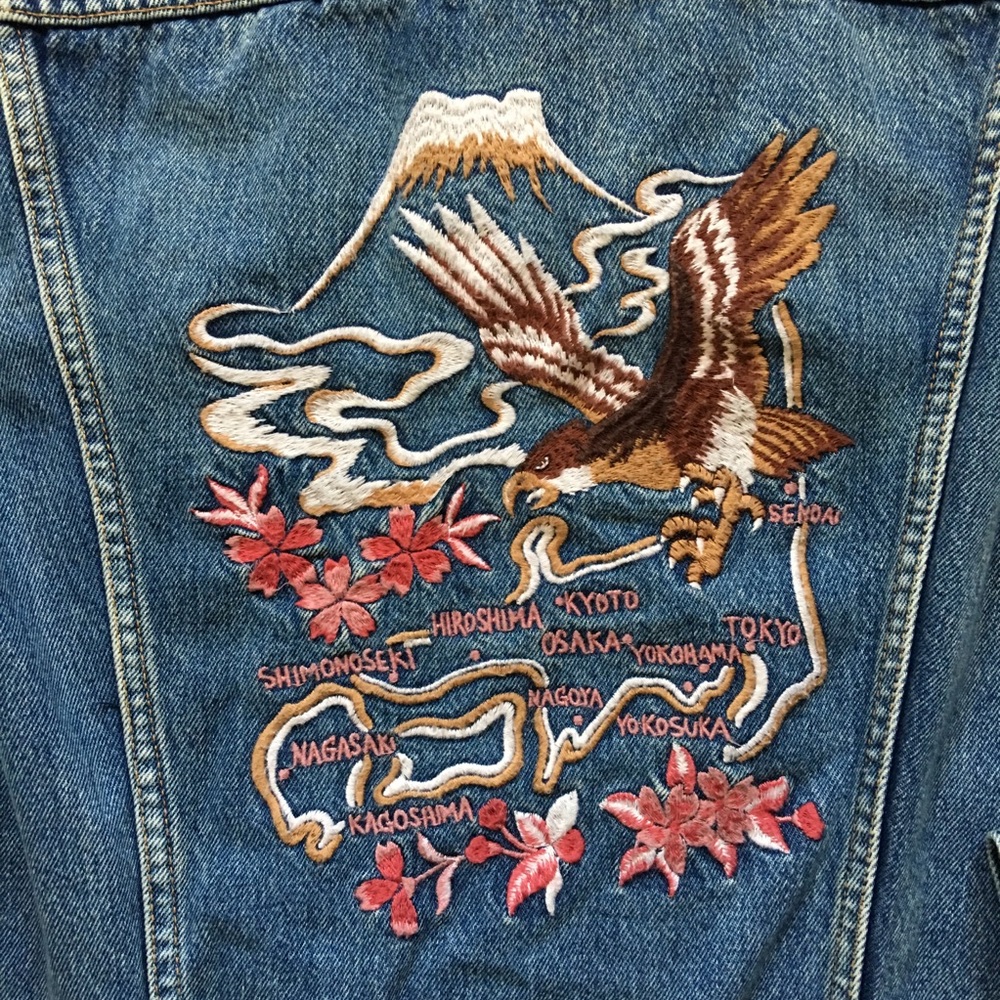 Levis Japanese Eagle Denim Embroidered Jacket NWT - Picture 4 of 8